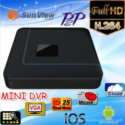 H.264 CCTV DVR Recorder P2P Cloud 4ch Full D1 CCTV DVR Recorder easy remote access by device serial number